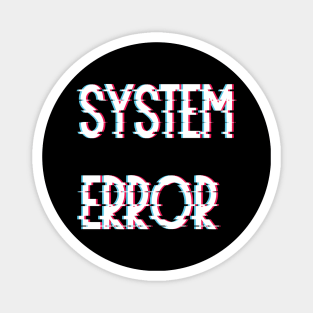 System Error Glitch Effect Text Magnet